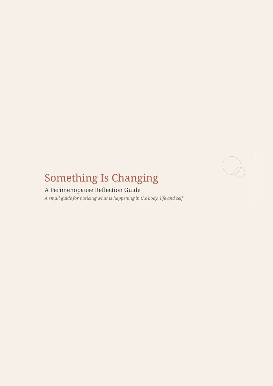 Something Is Changing